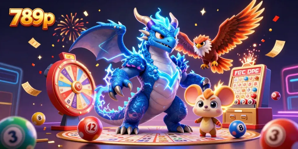 Engage in thrilling gameplay at 789p with electrifying animated characters and vibrant casino elements.
