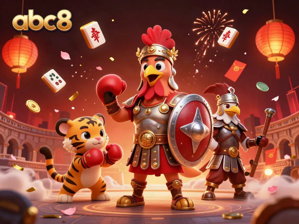 Experience thrilling casino adventures with abc8 in this vibrant digital illustration.