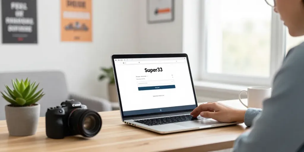 Super33 login portal access in a modern workspace setting