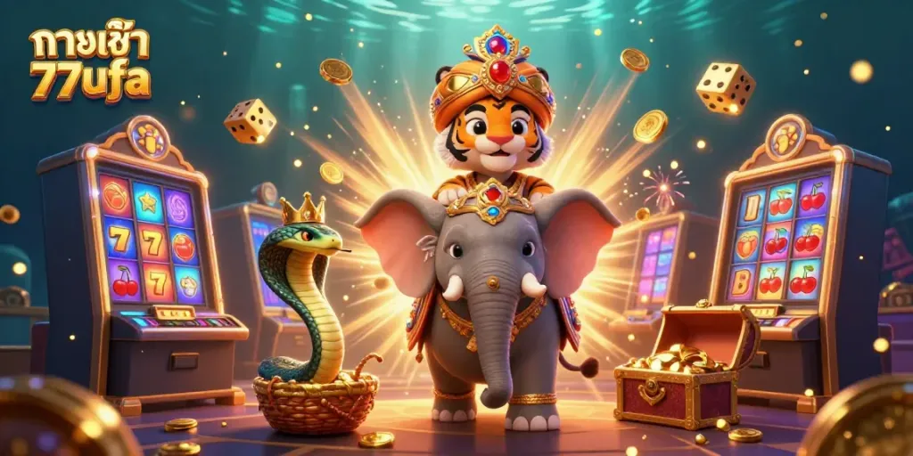 Engage with ทางเข้า 77ufa through a vibrant online casino scene featuring exciting gaming elements.