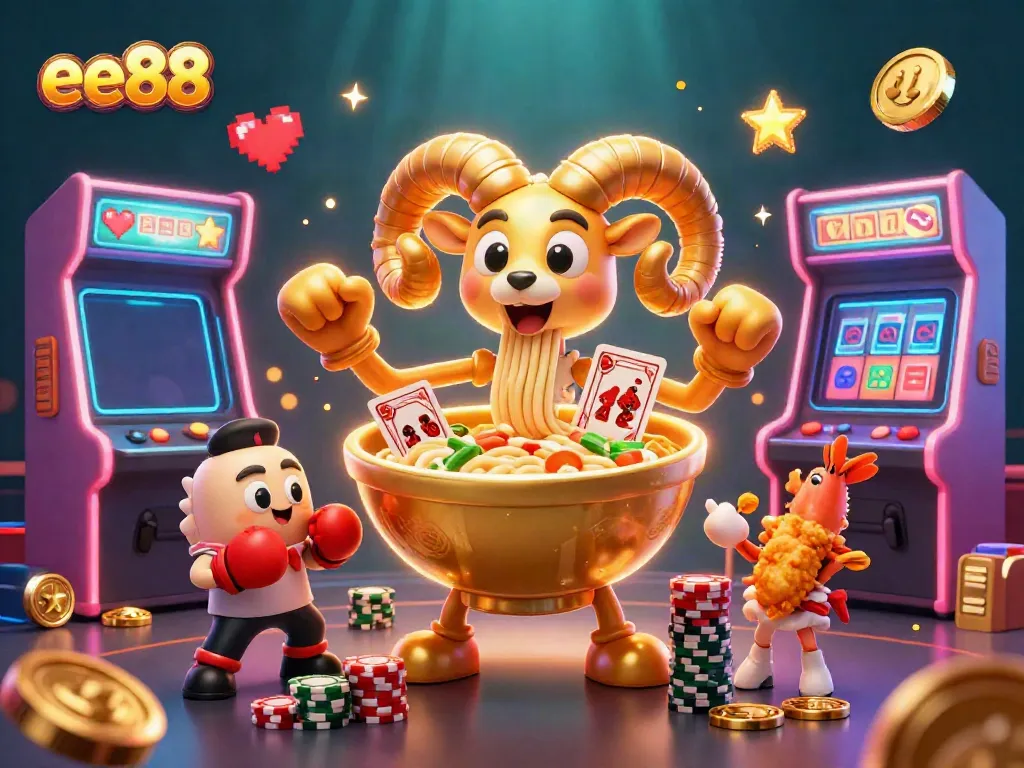 Experience thrilling wins at ee88 with vibrant 3D gaming characters amidst dazzling casino elements.