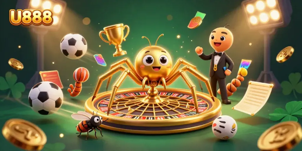 Place bets in the thrilling U888 casino world filled with excitement and energy.