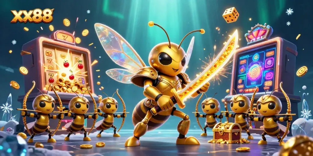 Experience thrilling jackpots at xx88 with exciting games and lively characters in an engaging casino scene.