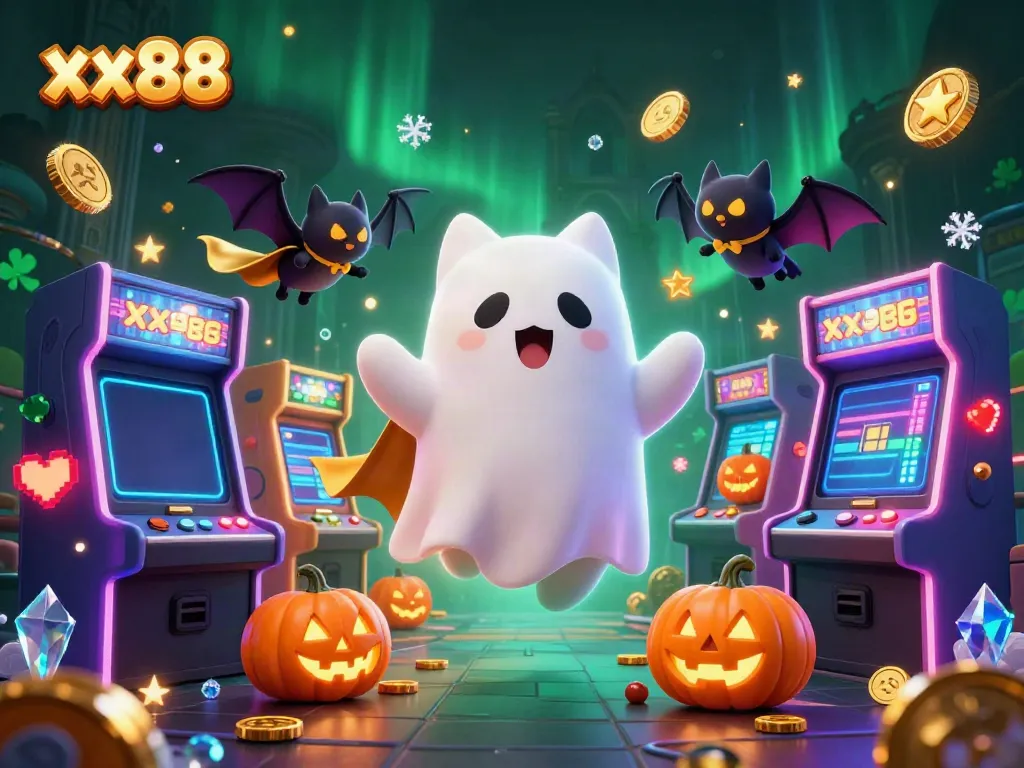 Celebrate casino winnings with the engaging xx88 ghost cat and vibrant game machines in action.