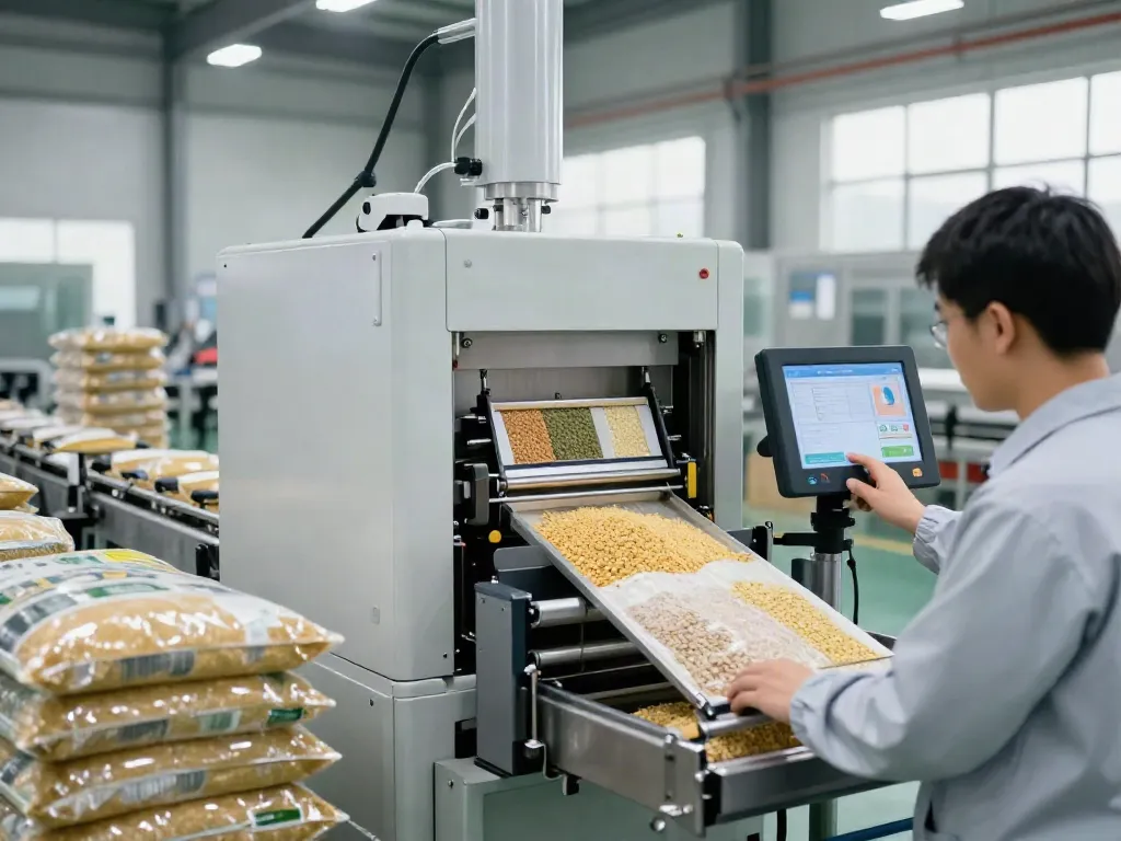 Automatic bagging machine manufacturers at work, showcasing advanced packaging technology and efficient production.